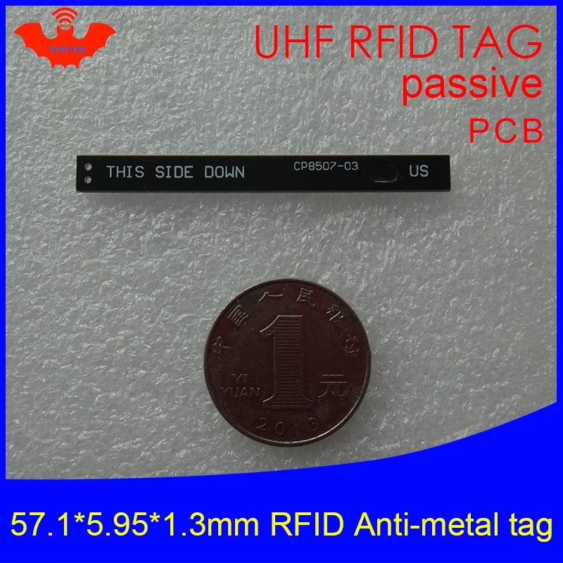 

UHF RFID anti-metal tag 915mhz 868mhz Alien Higgs3 57.1*5.95*1.3mm EPC Gen2 18000-6C durable paint smart card passive RFID tags