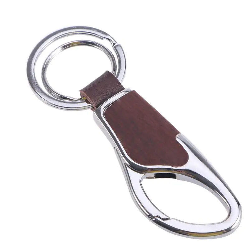 

VORCOOL Men's Leather Key Ring Chain Metal Keychain for Cars Home Key Ring Keychain Rose golden Silver Color Car Key Rings