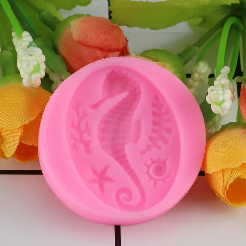 Mujiang 3D морской конек силиконовые формы DIY коралловые инструменты для украшения тортов из мастики формы для мыла Конфеты Шоколад Gumpaste Fimo глиняные формы