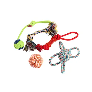 

5Pcs Dog Chew Toys Puppy Teething Toys Rope Toys for Aggressive Chewers Interactive Teeth Cleaning Toy for Pet