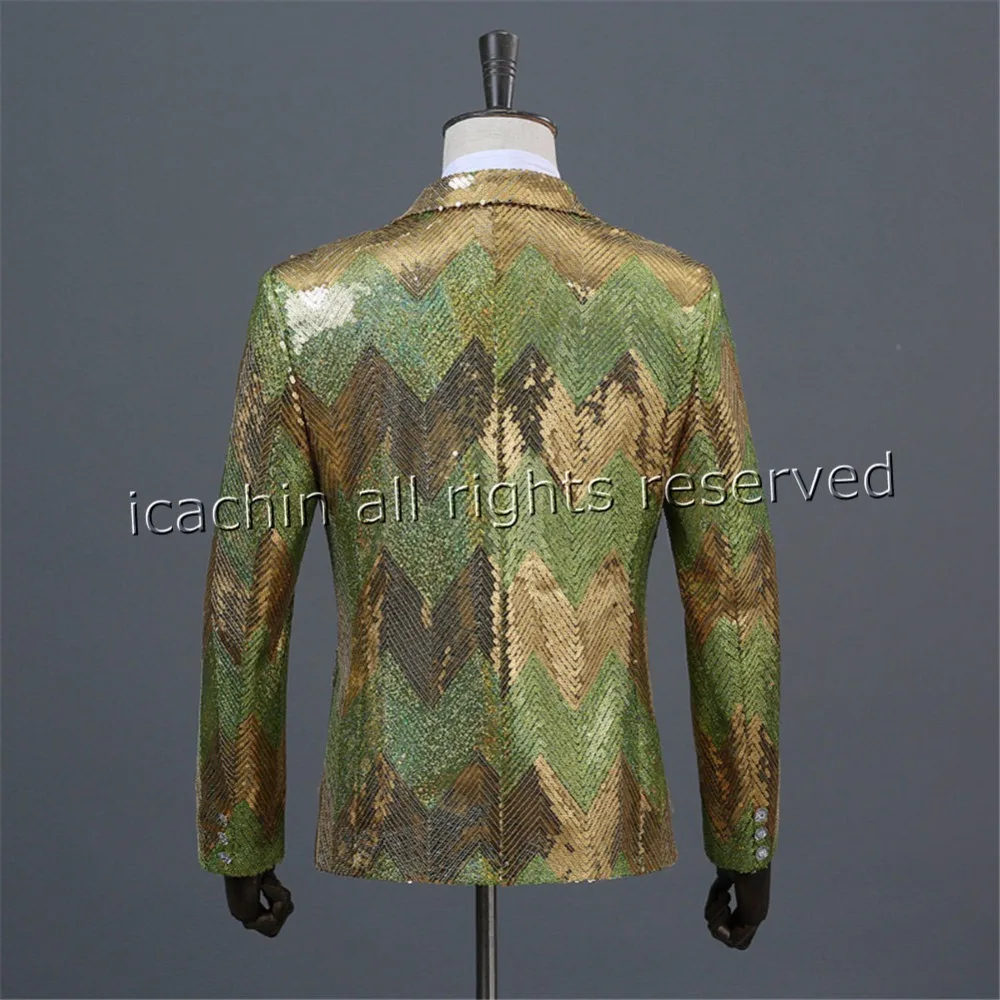 green and gold sequin blazer (5)