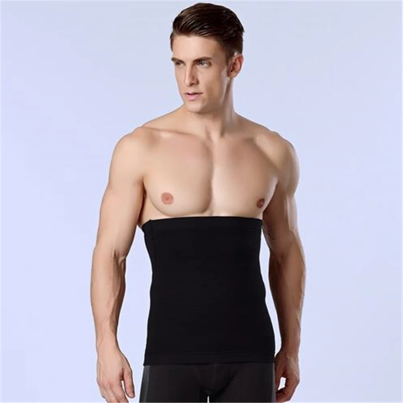 

2019 new men lose weight protection waist compression body fat shaping waist belt body men's high quality tight elastic protecte