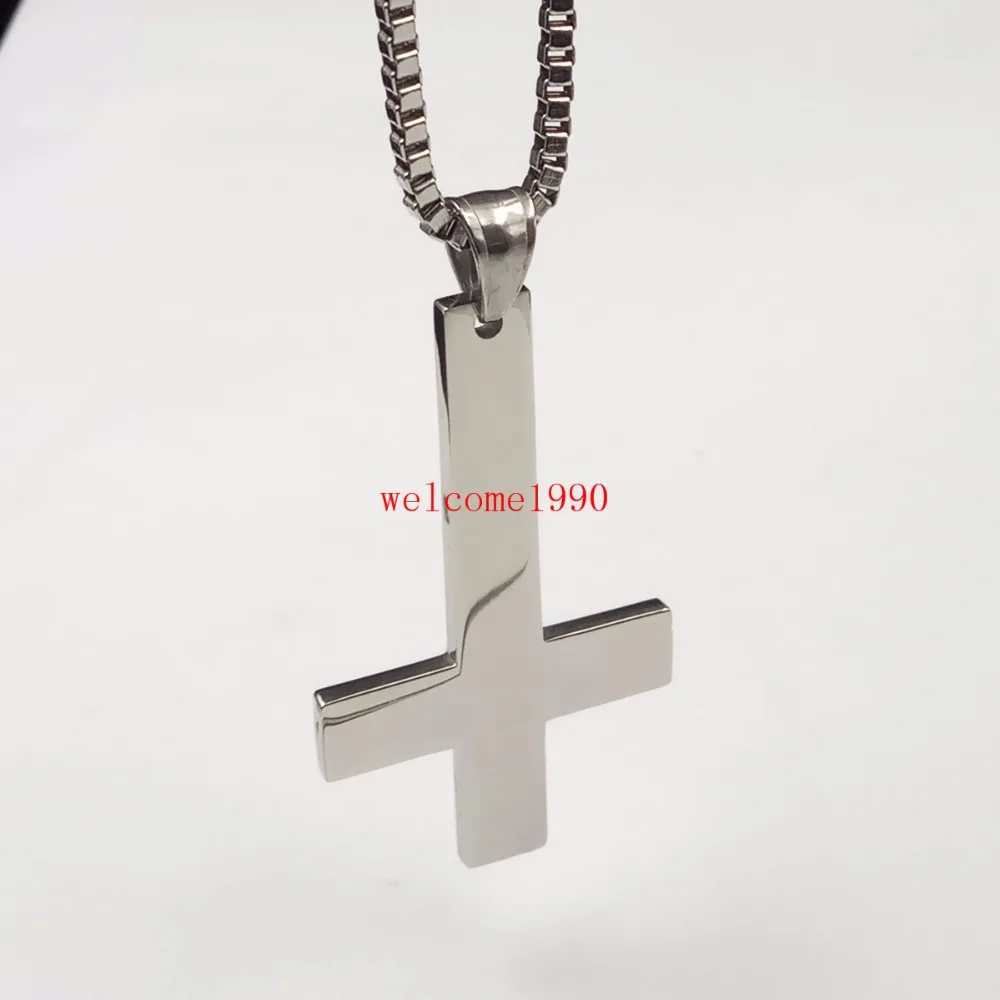 GNAYY в продаже St Peter's перевёрнутый крест кулон ожерелье для мужчин из нержавеющей