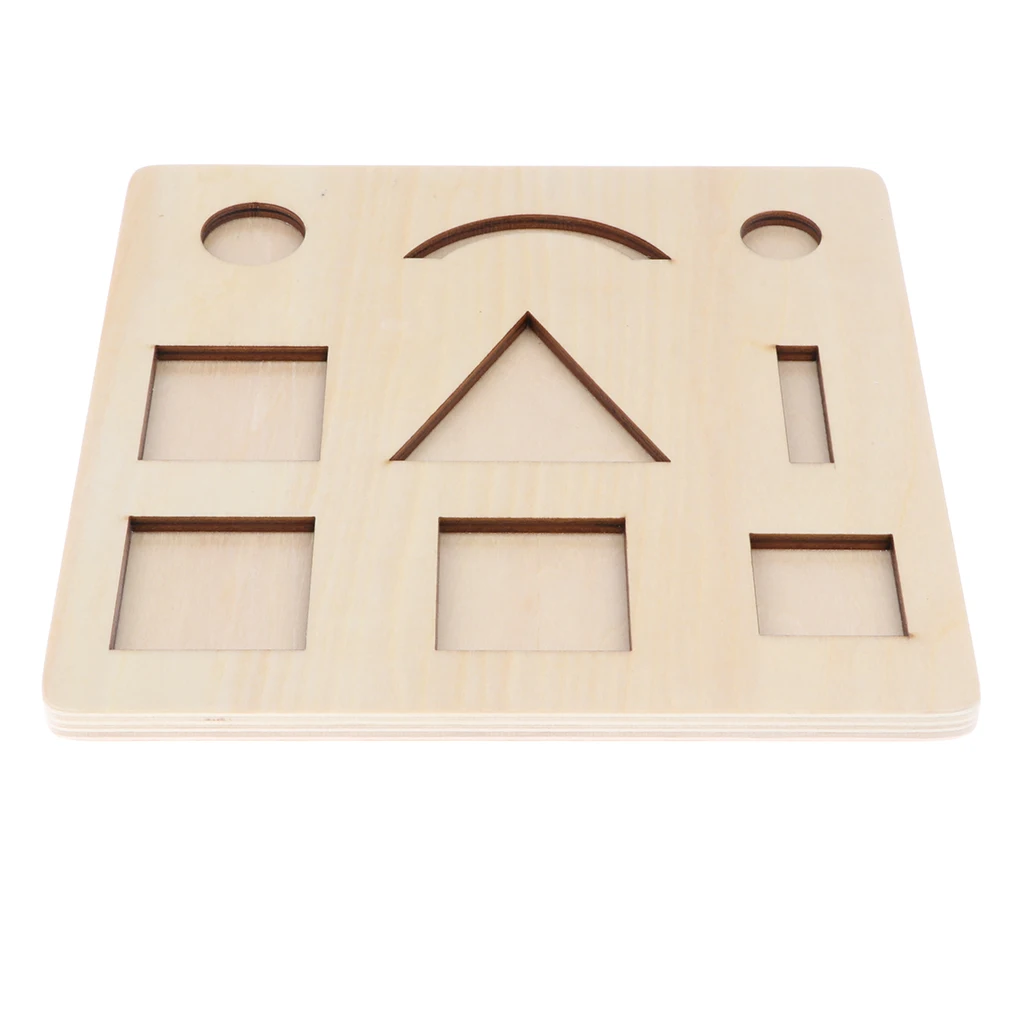 Montessori Language Material - Solid Grammar Symbol with Cut-Out Tray Kids Early Development Teaching Aids Wooden Toddlers Toy