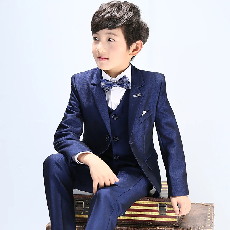 

Infant Toddler & Boy Formal Children Wedding Party Suit Blue