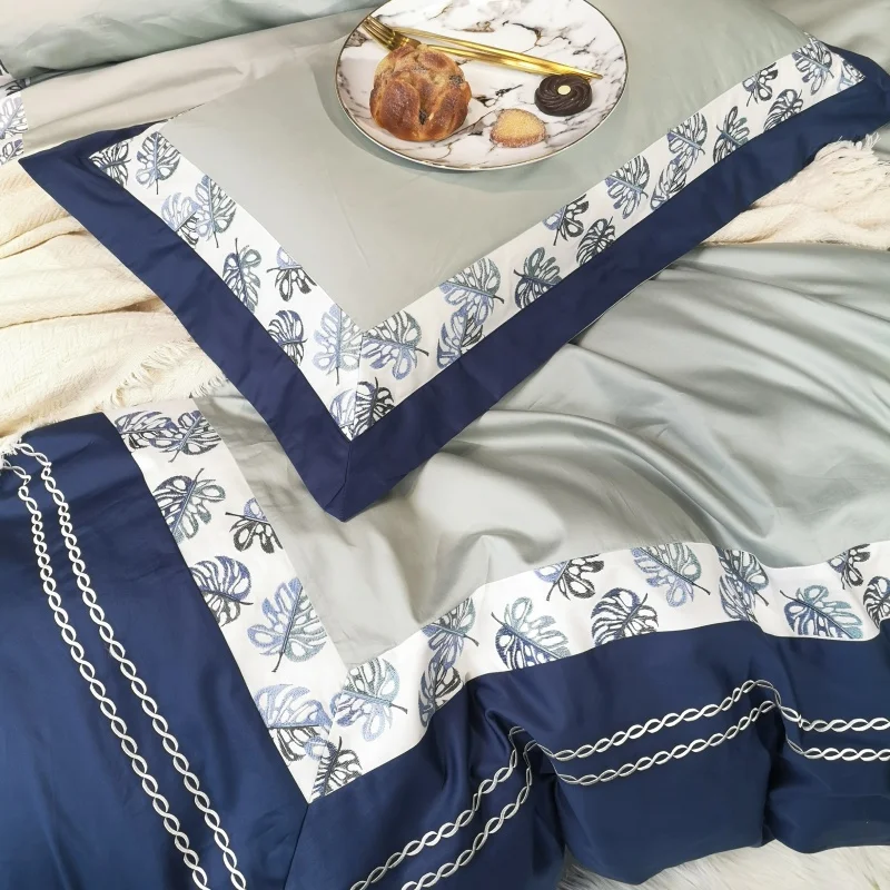 Waliicorners Home Bedding Sets brown egyptian cotton Soft duvet Cover embroidery Bed Set pillowcase King size Queen size 4pcs 34 IMG_20190102_132941