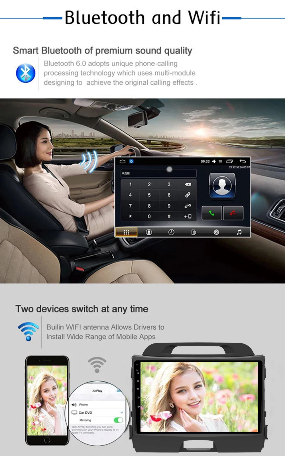 Discount Android 7.1 Car Navigation Stereo,9 " 2G/16G Car Entertainment Radio,WiFi Mirror Link for KIA Sportage 2011-2015 5 Discount Android 7.1 Car Navigation Stereo,9 " 2G/16G Car Entertainment Radio,WiFi Mirror Link for KIA Sportage 2011-2015 5