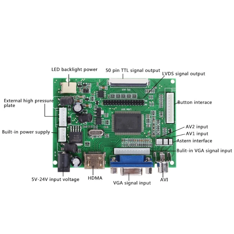 AT070TN90/92 94 7 дюймов VGA 50pin ЖК-дисплей драйвер платы ЖК-дисплей ttl LVDS плата контроллера