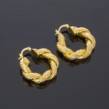 Золотистого цвета, Эфиопский ювелирный подарок серьги для женщин/девочек арабский/Африканский Habesha Ближний Восток Twit свадебный подарок