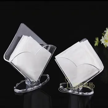 

Kitchen Storage Organization Transparent Acrylic Creative seat type Tissue Boxes Napkin Rack Supporting Base Boxes
