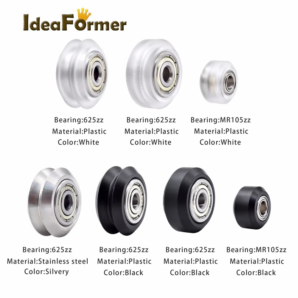 Части 3d принтера CNC Openbuilds пластиковые колеса POM MR105ZZ 625ZZ v-слот подшипник диаметр 5 мм пассивная круглая Шестерня Perlin колеса шкив