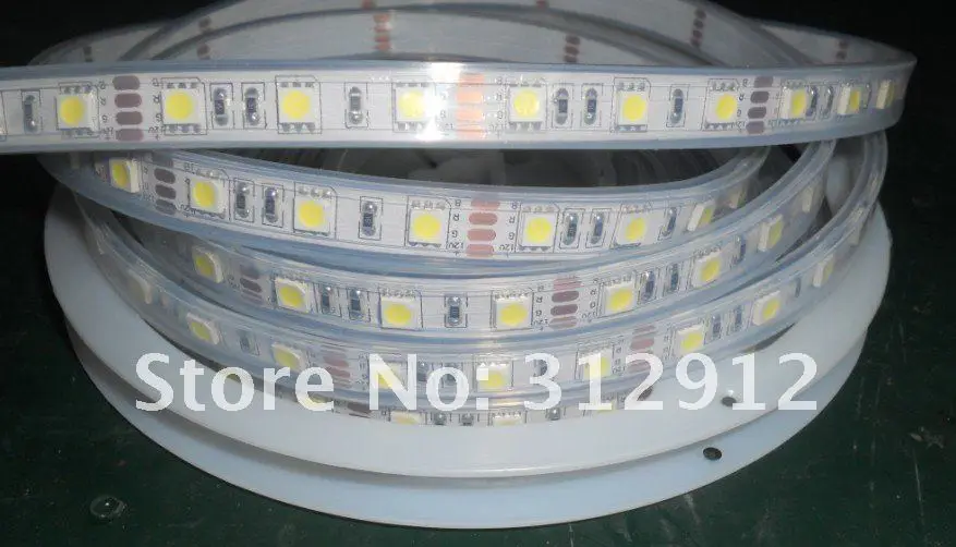 DC12V 5 м (один рулон) 5050 SMD 60 светодио дный s/m светодио дный полосы, водонепроницаемый силиконовая трубка, IP68