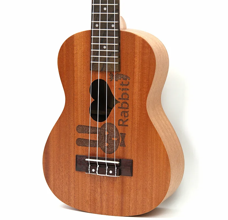 2" концертный Sapele Ukulele мультфильм 4 струны Гавайи мини маленький guita путешествия ukelele Акустическая гитара Ukefor детский концерт - Цвет: Rabbit  heart