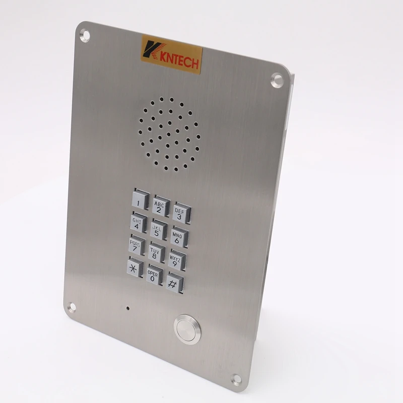 KNTECH KNZD-06 Lound Speacker Help Piont Handsfree Emergency Phone with Speed Dial/One Key Call for Hospital Sliver |
