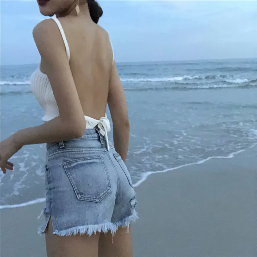 

2019 Women Summer Sexy Camis Tops holiday style Sleeveless Sweet Casual back sexy Tank Tops womens (R8829)