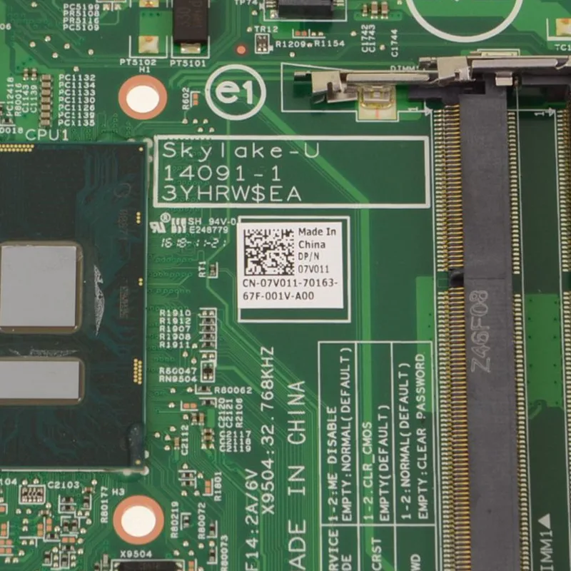 Для Dell Inspiron 20 3059 все-в-одном материнская плата с дискретной графикой AMD 07V011 7V011 i5-6200U 2,3 ГГц процессор