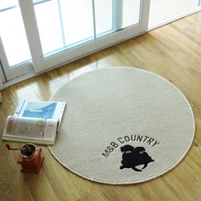 WINLIFE 150 см* 150 см милый маленький собачий принт корейский стол коврик, дизайнерский Детский ковер, элегантный круглый коврик