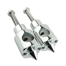 " 25 мм черный и хром мото rcycle рукоятка зажимы Руль Бар стояки Мото части rbike Ручка Бар для