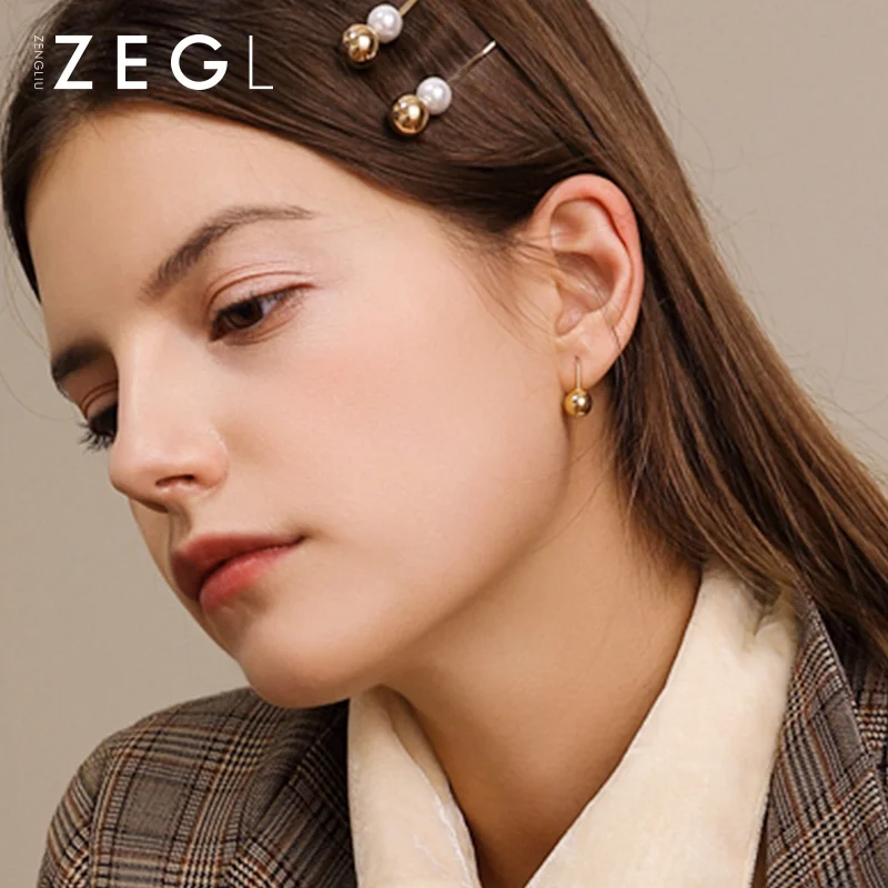 

ZEGL sleep without picking ear studs for women simple small earrings temperament personality wild earrings