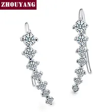 Большая Медведица с четырьмя зубцами 7 шт. CZ розовые золотые для ушей серьги-гвоздики с крючками модные украшения ZYE534 ZYE548 ZYE527