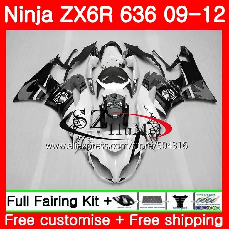 

Bodys For KAWASAKI NINJA Graffiti white ZX636 ZX-6R ZX-636 600CC 7SH2 ZX6R 09 10 11 12 ZX 636 ZX 6R 2009 2010 2011 2012 Fairing