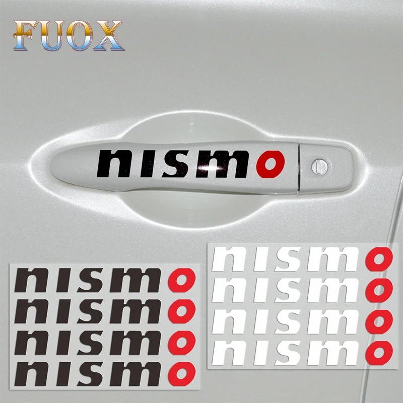 

4Pcs/Set PVC Nismo Car Decal Wrist Door Handle Glue Sticker for Nissan Juke Tiida Teana GTR GTR 350Z 370Z 240SX ECT Accessories