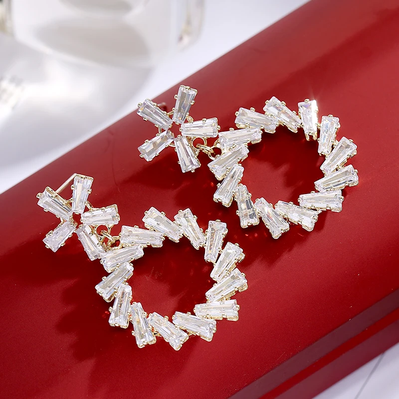 

Personalized Rotating Shape Round Flower Earrings For Women Girls Trendy Silver Gold Drop Earrings Jewelry Gifts Brincos