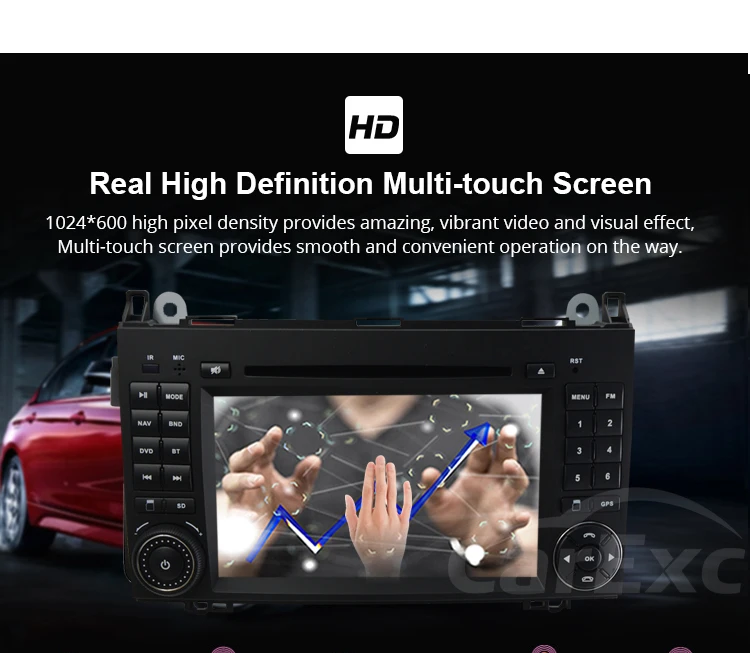Cheap Android9.0 7 Inch Car DVD Player Stereo System For Mercedes/Benz/Sprinter/W169/B200/B-classA160 BT WIFI Radio GPS BT USB 6