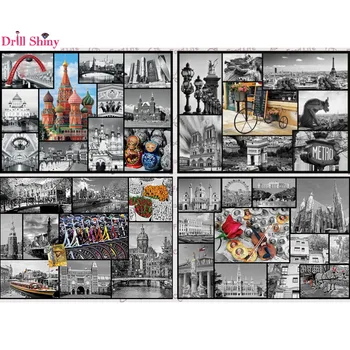 

5D DIY Diamond painting France Paris landscape puzzle crystal Home Decor Rhinestone painting cross stitch pattern embroidery