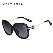 VEITHDIA TR90 Women’s Sun glasses Polarized Mirror Lens Luxury Ladies Flower Designer Sunglasses Eyewear For Women gafas 8011
