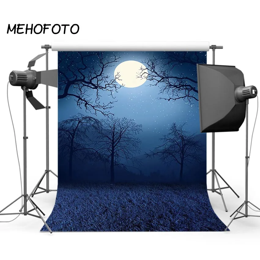 Scare Night Photography Background Full Moon Grave Halloween Party Banner Decoration Photographic Backdrop Print Props Background Aliexpress