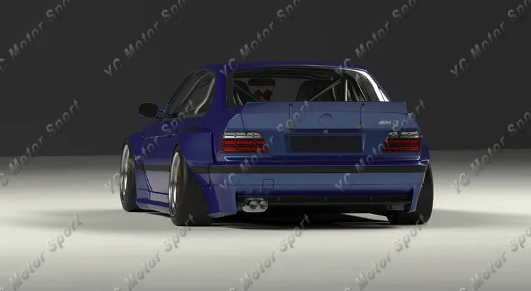 1992-1999 BMW E36 M3 Coupe GReddy Pandem Style Body Kit FRP (6)