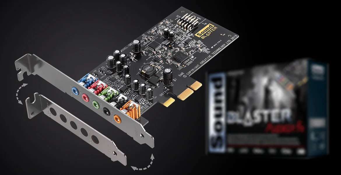 Креативная звуковая карта Sound Blaster Audigy FX PCIe 5,1 с высокопроизводительным усилителем для наушников