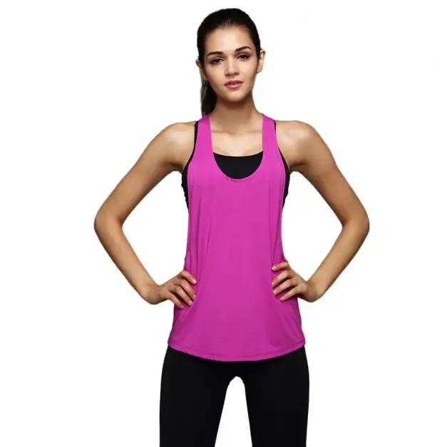 

Free Ostrich 6 Color Summer Sexy Women Tank Top Fitness Workout Tops Gyming Women Sleeveless Shirts Drying Loose Vest C1240