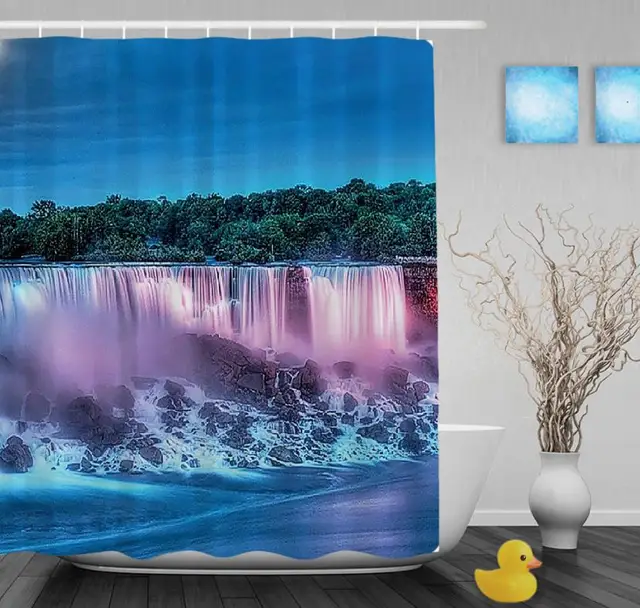 Beautiful Waterfall Scenery Shower Curtain Stone Lake Decor Bathroom Curtain Ployster Waterproof Fabric Bathroom Shower Curtain Shower Curtain Bathroom Curtainbathroom Shower Curtain Aliexpress