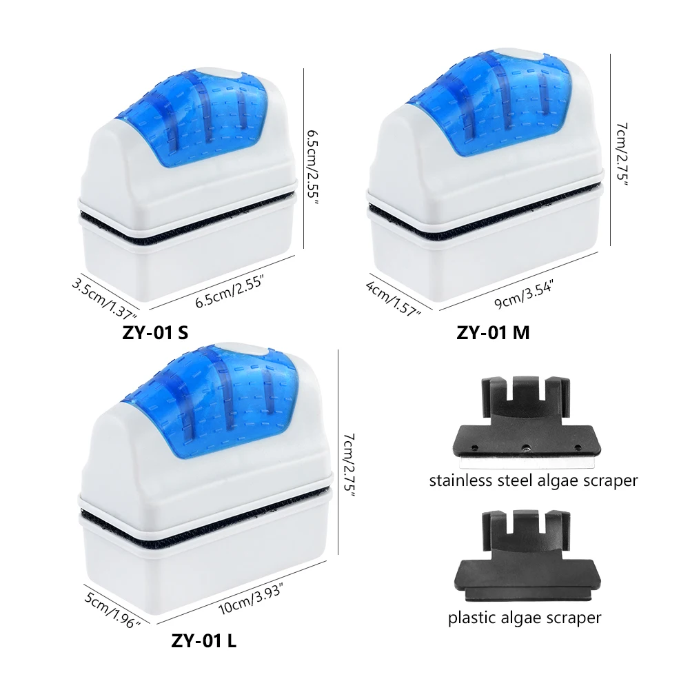 3 стиля нескользящий Магнитный скребок для удаления водорослей щетка для аквариума стеклянный скребок для водорослей очиститель плавающая кривая