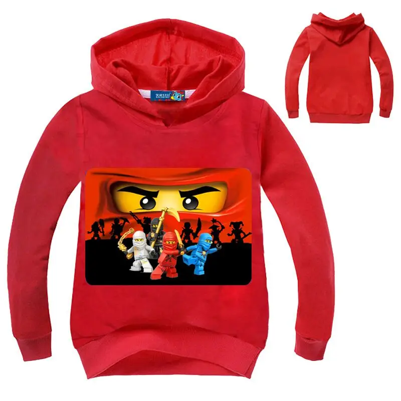 2-12years мультфильм Ninjago хлопковый свитер для девочек и мальчиков детские рубашки с длинными рукавами новые осенние детские повседневные пуловеры