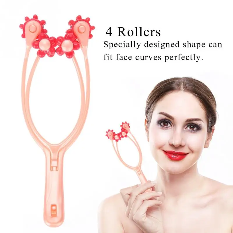 Portable Manual Face Massager 4 Roller Face Body Shaping Lifting