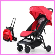 Portable Folding Light Baby Stroller Travel System Four Wheel High View Umbrella Can Lie Sit Jogging Baby Strollers Pram 0~5 Y