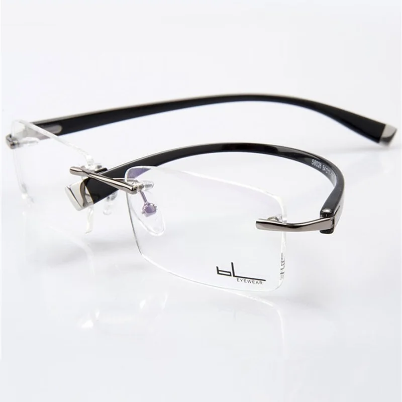 Männliche Vision Gesicht Grau Randlose Vazrobe Der Rahmen Gläser Brille Männer silber Mann Breites Für Optische Brillen Anblick gold Rezept qAqvzBwRxp