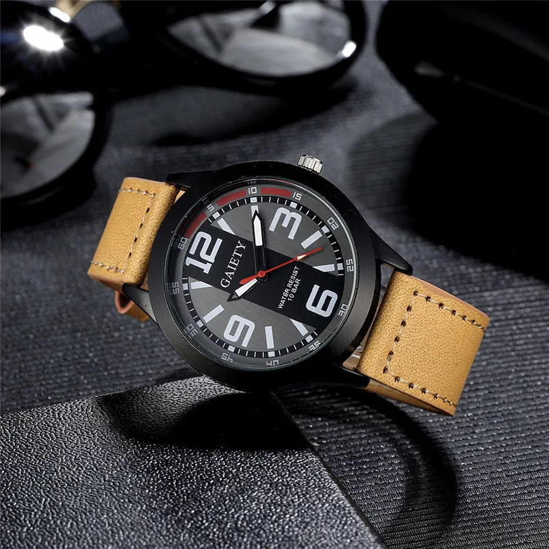 2018 Luxury Fashion Men Watches Retro Design Men's Watch Stainless steel Leather Band Analog Quartz Watches montre homme J28 (3)
