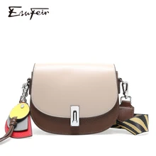 ESUFEIR натуральная кожа женщины седло сумка мода сумка через плечо женская сумка небольшая крышка сумки