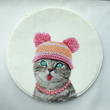 Высокое качество 60x60 см круглый Нескользящая абсорбент мягкий коврик круговой Фитнес Коврик для йоги Ванная комната Душ дверь коврик прикроватный ковер