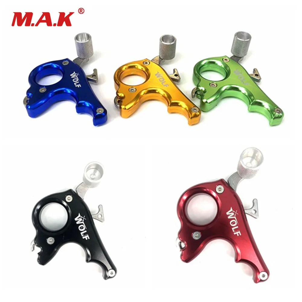 5 Color 3 Fingers Caliper Release Wrist Clamp Type Hook Type for Compound Bow Archery Outdoor