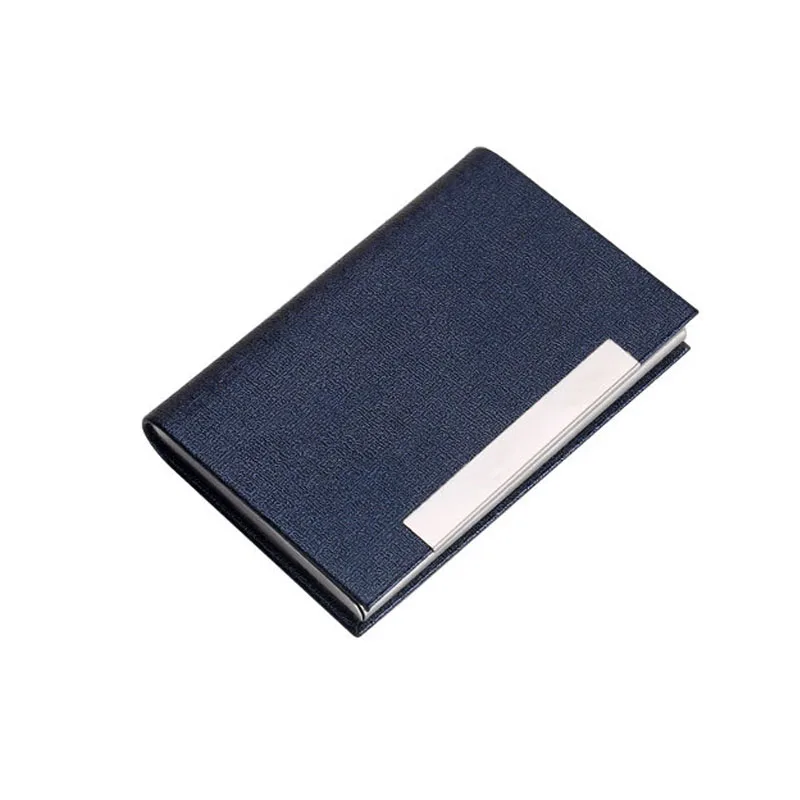 Металлический дорожный кошелек из нержавеющей стали Магнитная визитка держатель Чехол ID кошелек для кредиток Oracle Bone чехол Роскошный бренд мужской женский - Цвет: blue