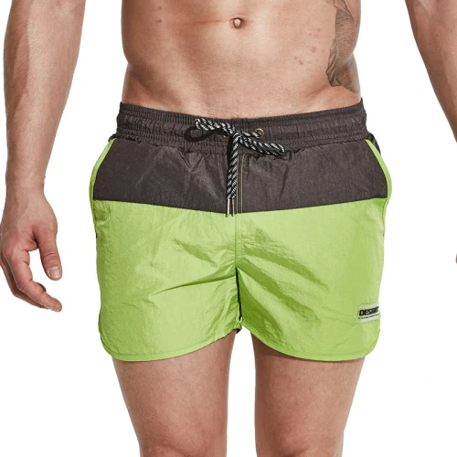 Desmiit пляжные шорты, мужские бермуды, шорты для серфинга, одежда для плавания, мужские плавки для плавания, шорты, спортивный костюм, качественная пляжная одежда - Цвет: Зеленый