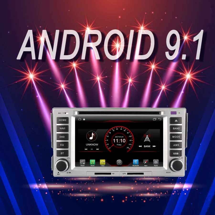

OTOJETA Brand Car Android 9.1 Multimedia Player for HYUNDAI SANTA FE ix45 08-10 GPS Navigation Device with Camera Aux bluetooth