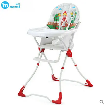 SHENMA ультра светильник вес нетто 5,8 Кг детское кормовое кресло, портативный детский стульчик, складной стул - Цвет: red