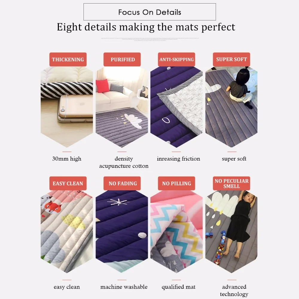 Infant Shining Baby Play Mat Children Folding Game Carpet Kids Crawling Mats Anti-skid Tatami Rugs Cotton Blanket For Children Infant Shining Baby Play Mat Children Folding Game Carpet Kids Crawling Mats Anti-skid Tatami Rugs Cotton Blanket For Children