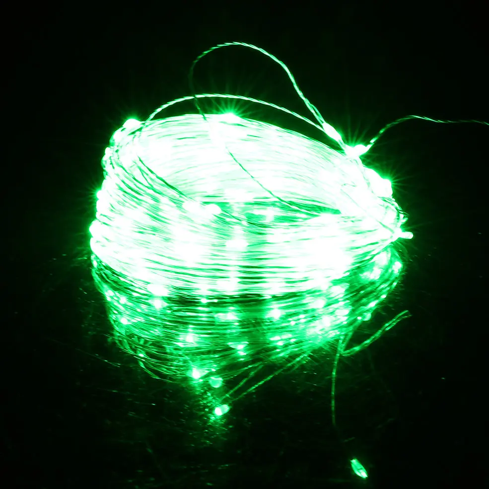 

Green Light 20M 200LED Silver Wire String Fairy Light Christmas Outdoor Decoration DC12V